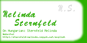 melinda sternfeld business card